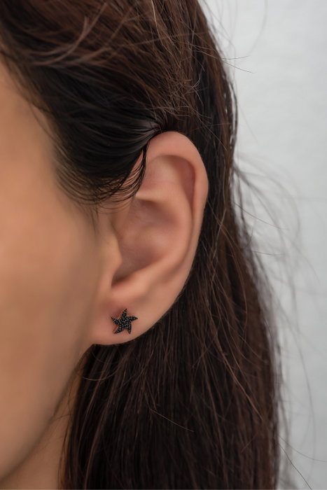 Heliophilia Silver Pendientes de Plata de Ley 925 Negros Stud Heliophilia Silver Pendientes de Plata de Ley 925 Negros Stud